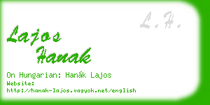 lajos hanak business card